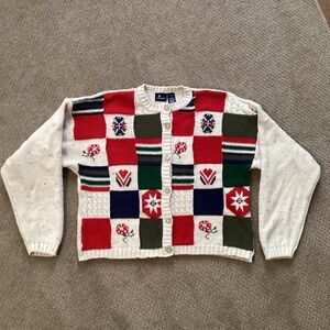 Lizsport Vintage Sweater Cardigan 100% Cotton